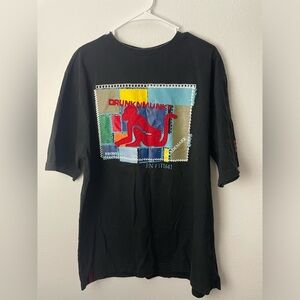VTG DrunknMunky Tee Mens XL 100% Cotton Vintage Colorblock